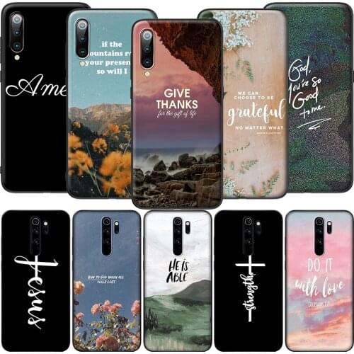 GX67 Faith Christian Jesus Cross Soft Silicone Case for Redmi Note 4X 5 5A Prime 6 6A 7 7A 8 8A 8T 9 9A 9C 9S Pro Lite