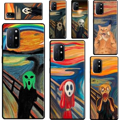 The Scream Skrik Painting Funny Art For Realme C3 C11 C15 C21 GT Neo Q3 6 7 8 Pro Phone Case For OnePlus 8 7 9 Pro Nord 7T 8T