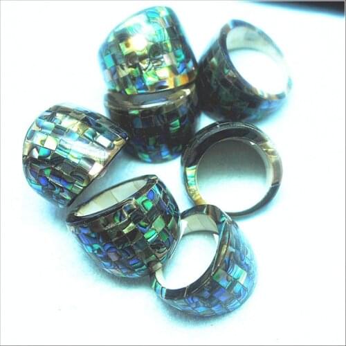 Natural saltwater abalone shell rings luxury for wedding party unique jewelry top fashion jewelry natural shell rings