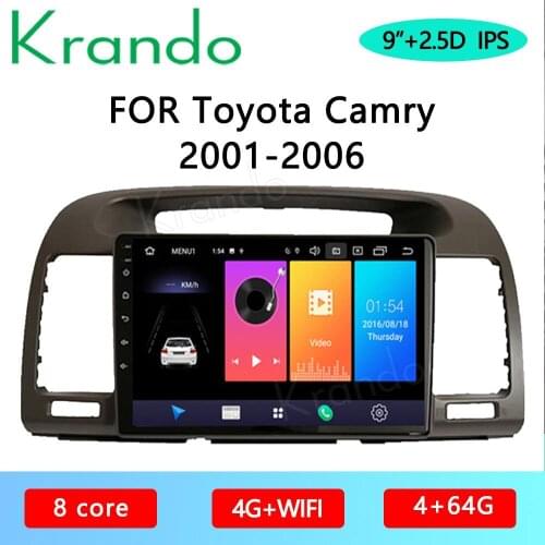 Krando Android 10.0 9" IPS Full Touch car entertainment system for TOYOTA CAMRY 2001-2006 Radio Gps Navigation Wifi Carplay