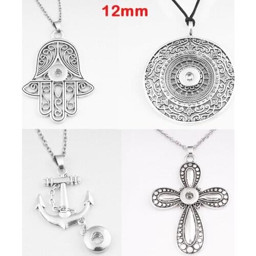 CROSS LOVE Elephant Butterfly MOON Flower 12mm Snap Button Jewelry Necklace Nc8822