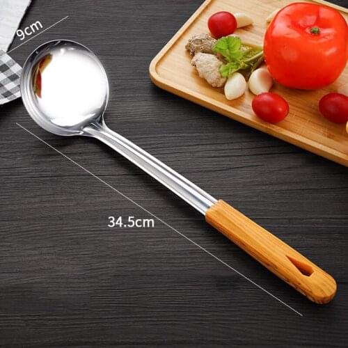 Stainless Steel Long Handle Kitchen Utensil Soup Ladle Shovel Spatula Cooking Tools Kitchen Supplies can CSV