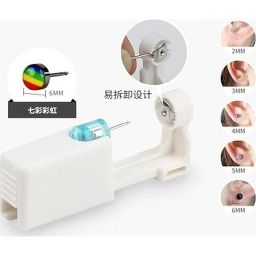 New Disposable Sterile Ear Piercing Unit Cartilage Tragus Helix Piercing Gun NO PAIN Piercer Tool Machine Kit Stud Choose Design