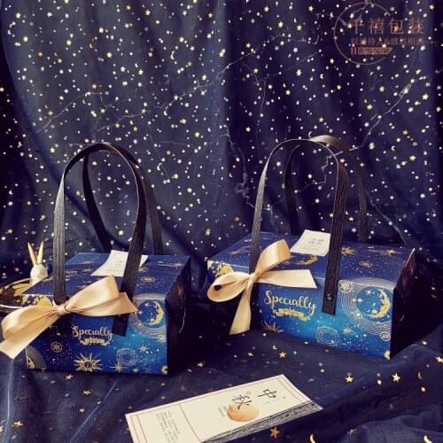 New year Starry sky boite dragees de mariage коробки для подарков Cake biscuit packaging gift bag candy box пакеты для печенья