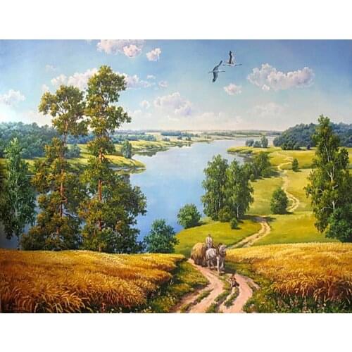 Landscape DIY Painting By Numbers Wall Art Digital Canvas Oil Home Decoration For Living Room GX9578 40*50cm