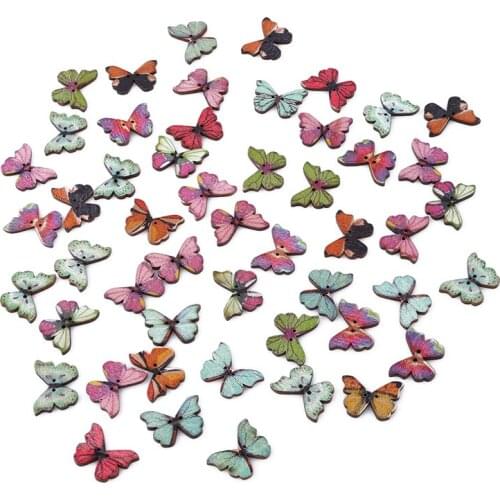 Mixed Colorful Animal Button 2 Holes Wooden Beatiful Buttons Sewing Craft Scrapbooking DIY Amazing Fashion New 50pcs/set