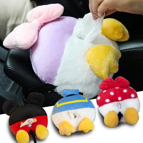 Car cartoon plush tissue box car accessories good quality accesorios para auto
