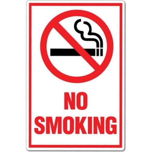 S50292# 13CM/15CM/17CM Personality PVC Decal Warning Sign No Smoking V1 Car Sticker on Motorcycle Laptop Decorative Accessories