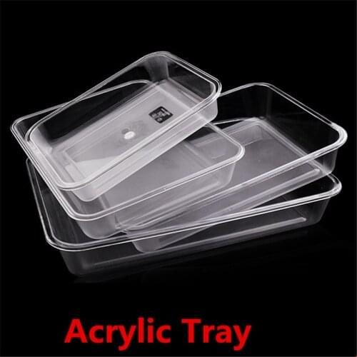 Plastic Serving Trays Acrylic Transparent Rectangular Serving Fruit Vegatable Food Tray Serving platter butter dishes dinner set