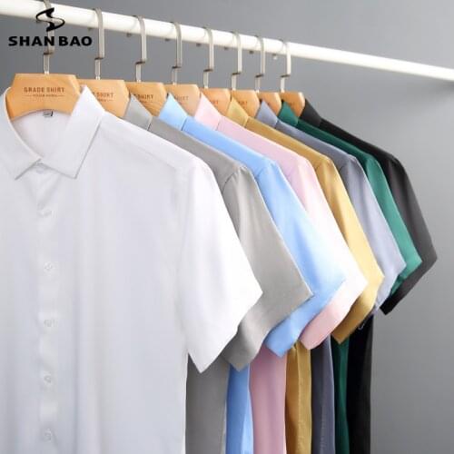 SHAN BAO Men's Plain T-shirts