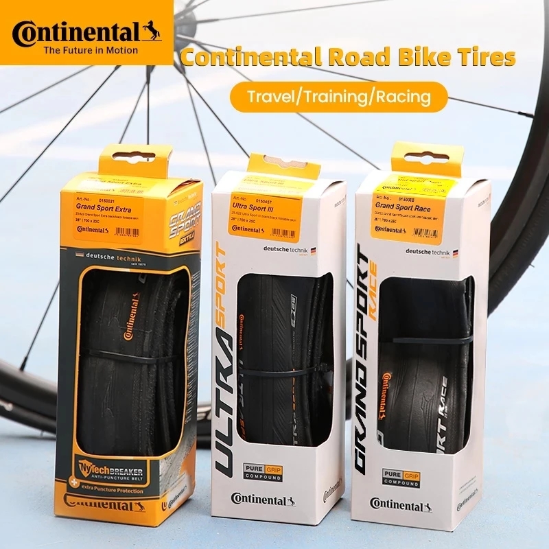 Continental Grand Sport Race / Extra & ULTRA Sport III 700× 23C /25C/28C Bicycle Tire & Continental Inner Tube 42/60mm Presta