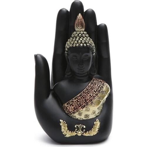 2020 Buddha Statue Thailand Buddha Sculpture Retro Resin Hand Made Buddhism Hindu Fengshui Figurine Meditation Office Decoration