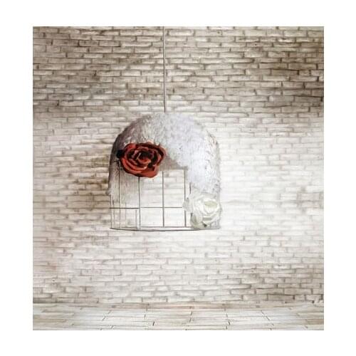 TR Art Fabric Cloth Photography Backdrop Brick Wall Floor Background for Studio Bird Cage Wedding Baby Children Photo Backdrops