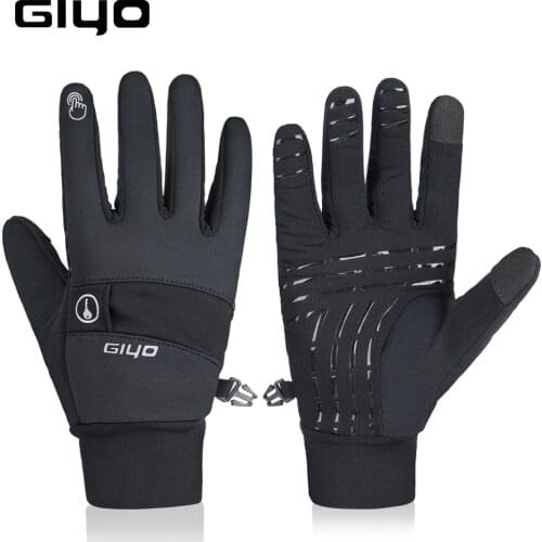 Giyo Full Finger Cycling Gloves Winter Outdoor Sport Bicycle Touch Screen Anti-slip Full Hand Mittens MTB Road Bike Long Gloves