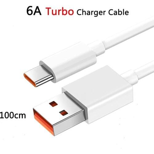 NEW 1m 6A Super Charger Cable Fast USB Type C Charging Data Cord Cable for Xiaomi Poco M3 X3 NFC F2 Mi 11 9 Samsung Huawei OPPO