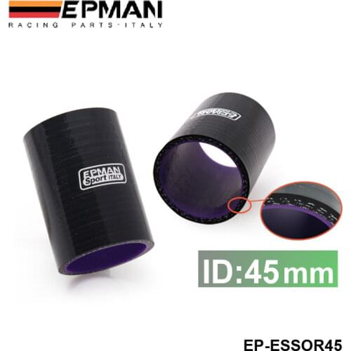 1.75" 45mm 4-Ply Silicone Intercooler Turbo Intake Pipe Coupler Hose BLACK For VW EP-ESS0R45