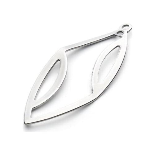 10pcs/lot leaf stainless steel Connector Metal Alloy Pendant For DIY bracelet Jewelry Making fy5df