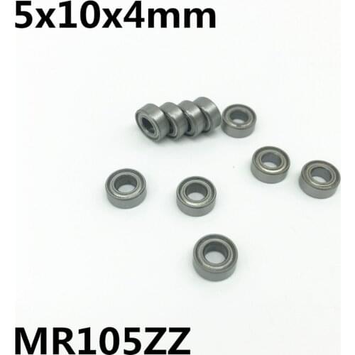 10Pcs MR105ZZ 5x10x4 mm Deep Groove Ball Bearing Miniature Bearing Advanced High Quality Model MR105Z MR105
