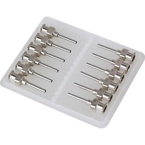 12pcs 1/2"" Industrial Stainless Steel Glue Dispensing Needle Blunt Tips 15Gauge