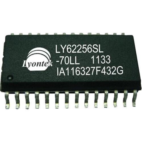 20pcs New Original LY62256SL-70LL 256K Low Power SRAM 32K x 8 SOP(28) 70ns 2.7-5.5V 0 to 70°C