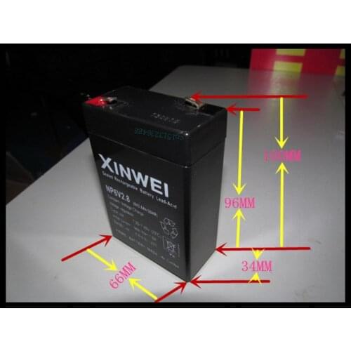 Storage Batteries 6V 2.8Ah lead acid battery rechargeable battery Electric toys, emergency lights, electronic said battery