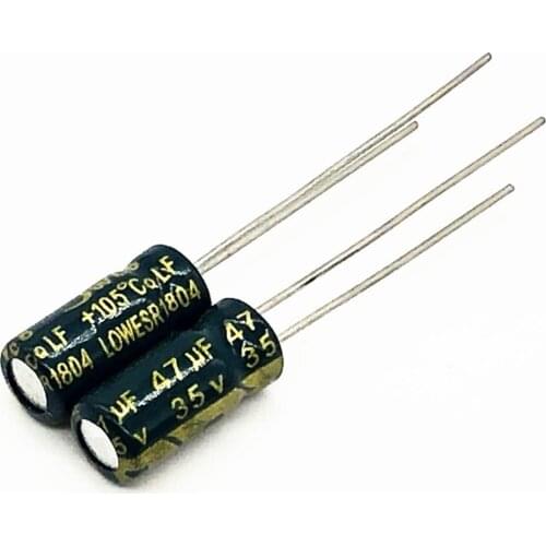 20pcs/lot S104 Low ESR/Impedance high frequency 35v 47UF aluminum electrolytic capacitor size 5*11 47UF35V 20