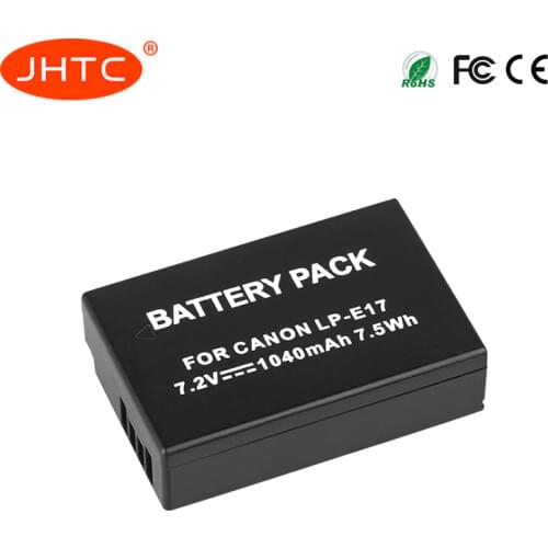 JHTC Battery LP E17 Camera Batteries LP-E17 For Canon EOS M3 M5 750D 760D T6i T6s 8000D Kiss X8i 1040mAh LP-E17 Battery