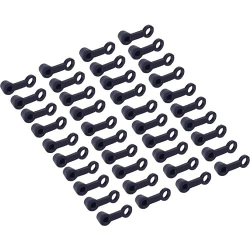 DWCX 40Pcs 3cm Car Brake Bleeder Screw Caps Grease Nozzle Zerk Dust Cover Rubber Black
