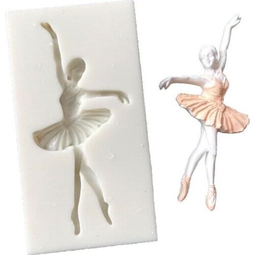 Fondant Cake Mold Ballet Girl Silicone Mold Fondant Soft Pottery Clay Cake Decorating Tools Kitchenware