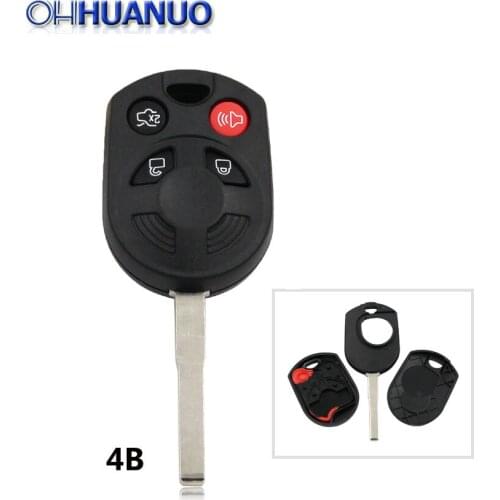 Hot sale!!! Uncut Blank Car Key Shell 4 Button Remote Key Shell Fob For Ford 2013-2014