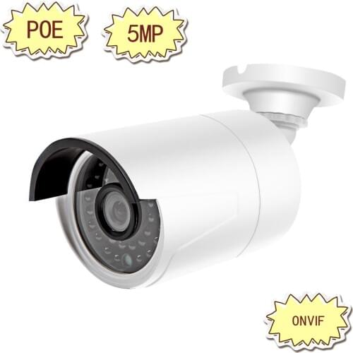 Seculink 5MP POE IP Camera ONVIF IR-Cut Day/Night Vision Motion Detection Alarm Remote Access IP66 Outdoor Waterproof