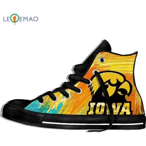 Custom Image Printing Sneakers Iowa State Hot College Men And University Canvas Breathable Walking Flat Zapatos De Mujer