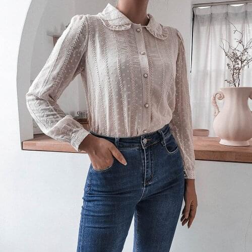 Lace Blouse Woman Spring Autumn Top Female Casual Long Sleeve Blouse Women Tops Shirts