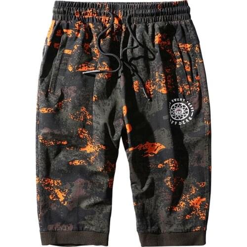 Summer Camouflage Sweatpants Mens Cropped Trousers Thin Section Pants Fitness Running Pants Mens Casual Pants Plus Size M~8XL