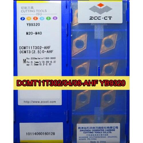 DCMT11T302-AHF DCMT11T304-AHF DCMT11T308-AHF YB9320 original Zcc.ct Carbide blade Processing: stainless steel, etc