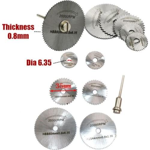 Hot！7PCS/SET High Quality Sharp HHS Saw Blade Rotary Cutting For Various Kinds Woodworking Metalworking Power Tool Accessories