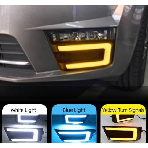 Car Flashing LED DRL daytime running light for skoda octavia RS 2016 2017 12V Car DRL LED Daytime Running Light Daylight Lamp