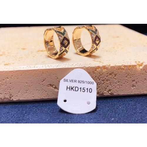 Fashion Charm Copy 1:1 Copy, Multicolor Hoop Luxury Earrings With Geometric Shapes Women Luxury Jewelry Gift