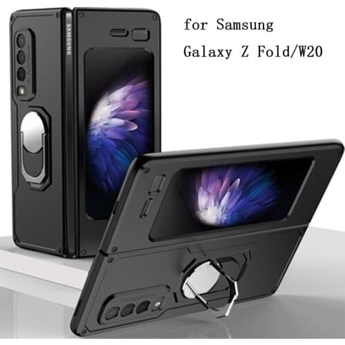 Fashion Hard Acrylic Case for Samsung Galaxy Z Fold Slim Phone Skin Cover for Samsung Galaxy W20 Funda skins with Holder