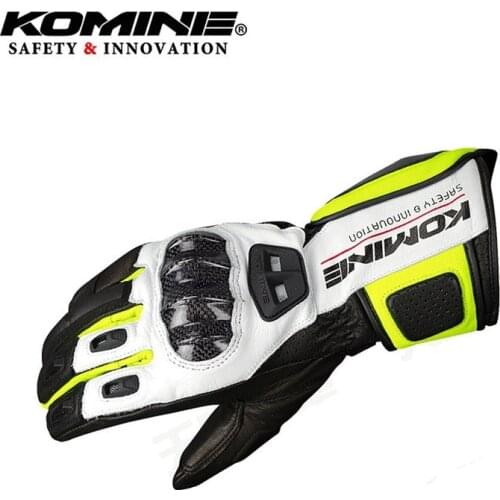 Komine GK-198 Motorcycle Racing Leather Breathable Touch Screen Gloves Motorcycle Spring/Summer Protective Riding Gloves