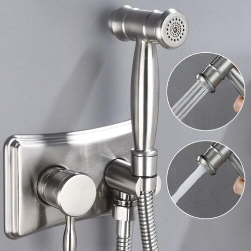 Bidet Set Dual-Function Pressurized Toilet Spray Gun Hot And Cold Water Hygienic Shower Bidet Spray Airbrush