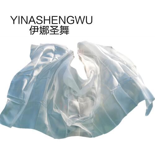 Newest Pure Silk Belly Dance Veils Belly Dance Scarf Silk Veils Practice Stage Performance white color