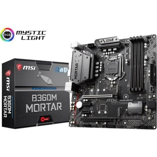 Original motherboard New MSI B360M Mortar DDR4 LGA 1151 64GB I3 I5 I7 CPU USB2.0 USB3.1 B360 Desktop motherborad Free shipping