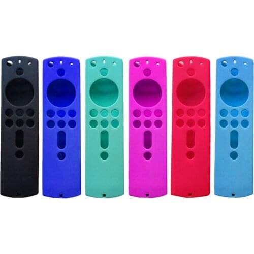 Anti-slip Silicone Protective Shell Cover Remote Case Protector for Amazon Fire TV Stick 4K Remote Controller Accessories