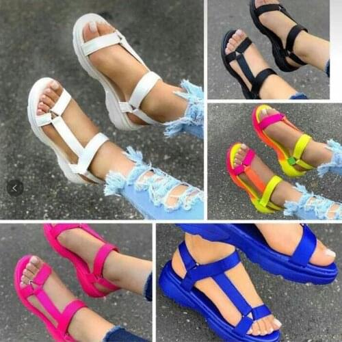 Roman Shoes Women Summer Sandals Cross Strap Multicolor Sandal Outdoor Slippers Flat Bottom Non-slip Slides Big Size 36-43