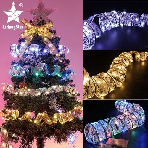 4M 40LED Fairy Tale Waterproof String Lights Bowknot Copper Wire Ribbon String Lights Holiday Christmas Tree Wedding Decoration