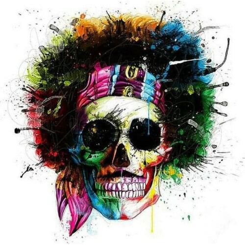 Special offer new color skull 5D diamond painting watercolor full square drill mosaic 3D home decoration painting
