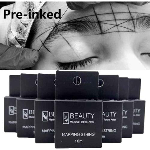 Mapping pre-ink string Microblading eyebow Makeup Dyeing Liners Thread for Semi Permanent Positioning Eyebrow Measuring Tool OEM