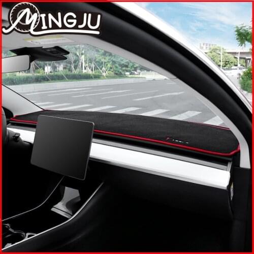For Tesla Model 3 three dashboard cover Mats Avoid light pad Instrument platform desk Carpets For Tesla Model3 accessories