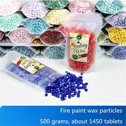 1450pcs Vintage Seal Wax Paint Sealing Granule DIY Gift Box Wedding Invitation Office Grape Wine Bottle 500g Sealing Wax